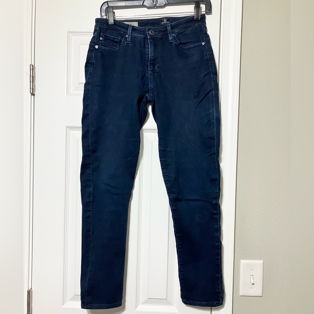 AG The Prima Mid Rise Cigarette  Dark Blue Slim Jeans